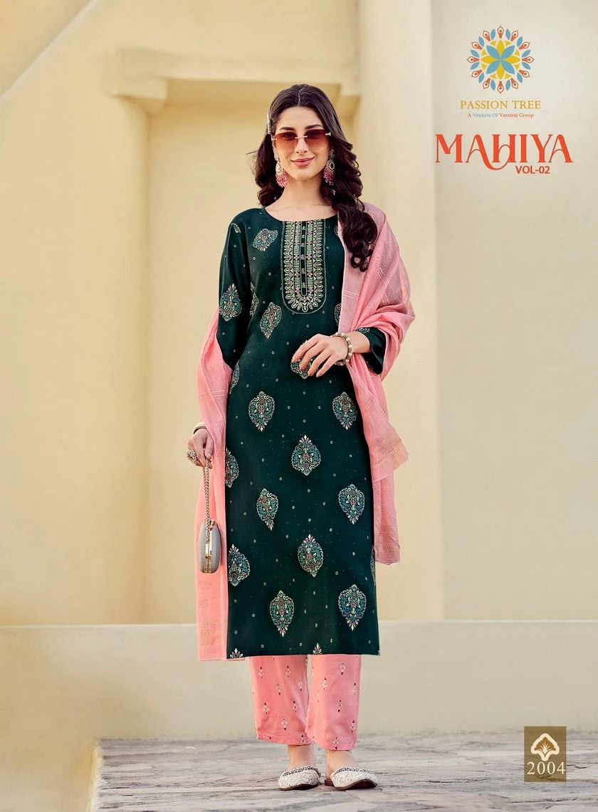 Passion Tree Mahiya Vol 2 Rayon Wholesale Readymade Salwar Suit Catalog — Wholesale Salwar Suits, MPA wholesale from Surat - Gallery Image 5